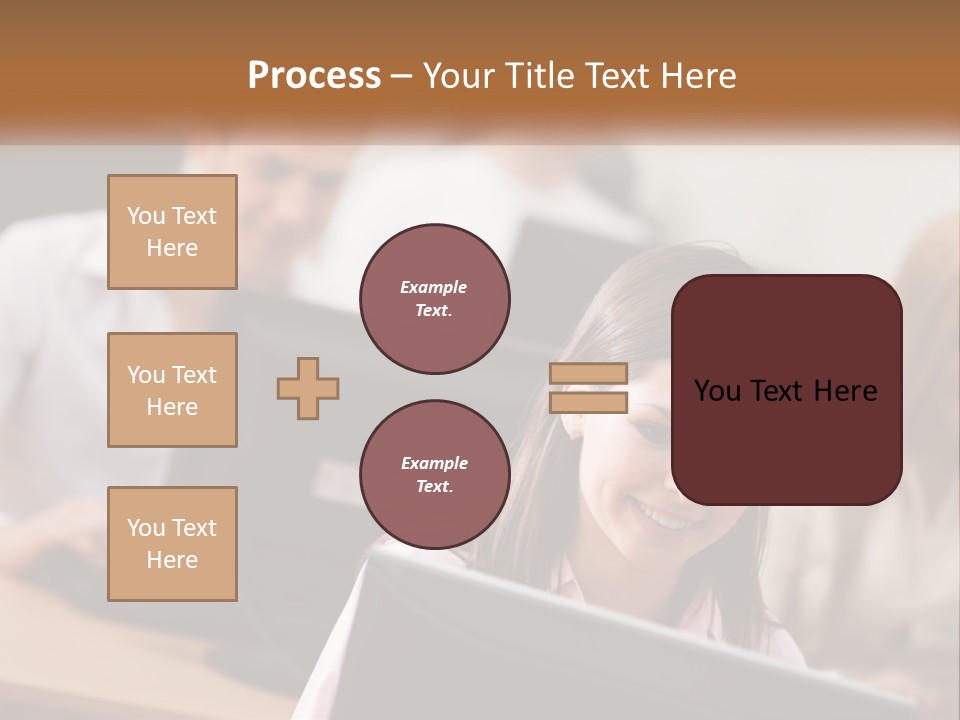 A Group Of People Working On Computers In An Office PowerPoint Template