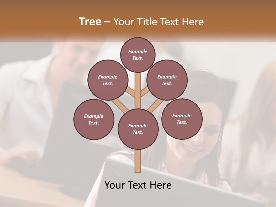 A Group Of People Working On Computers In An Office PowerPoint Template