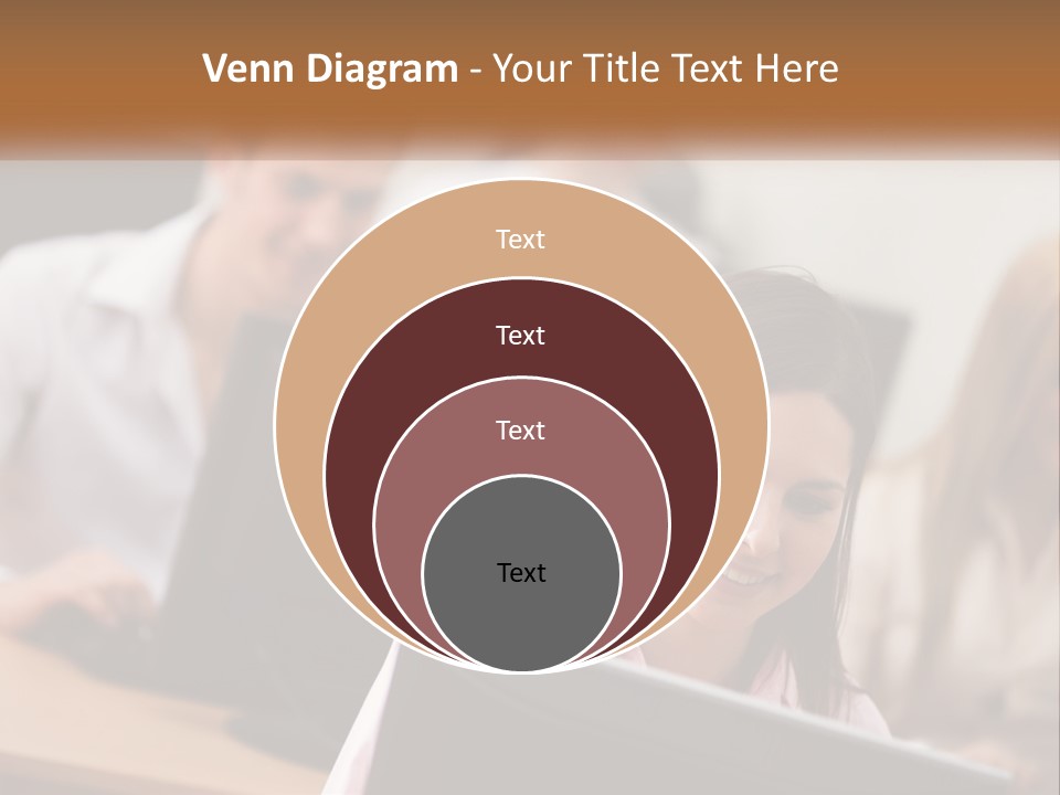 A Group Of People Working On Computers In An Office PowerPoint Template