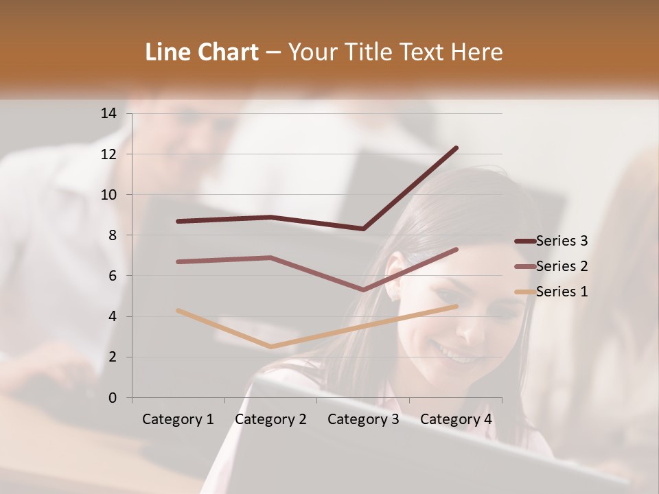 A Group Of People Working On Computers In An Office PowerPoint Template