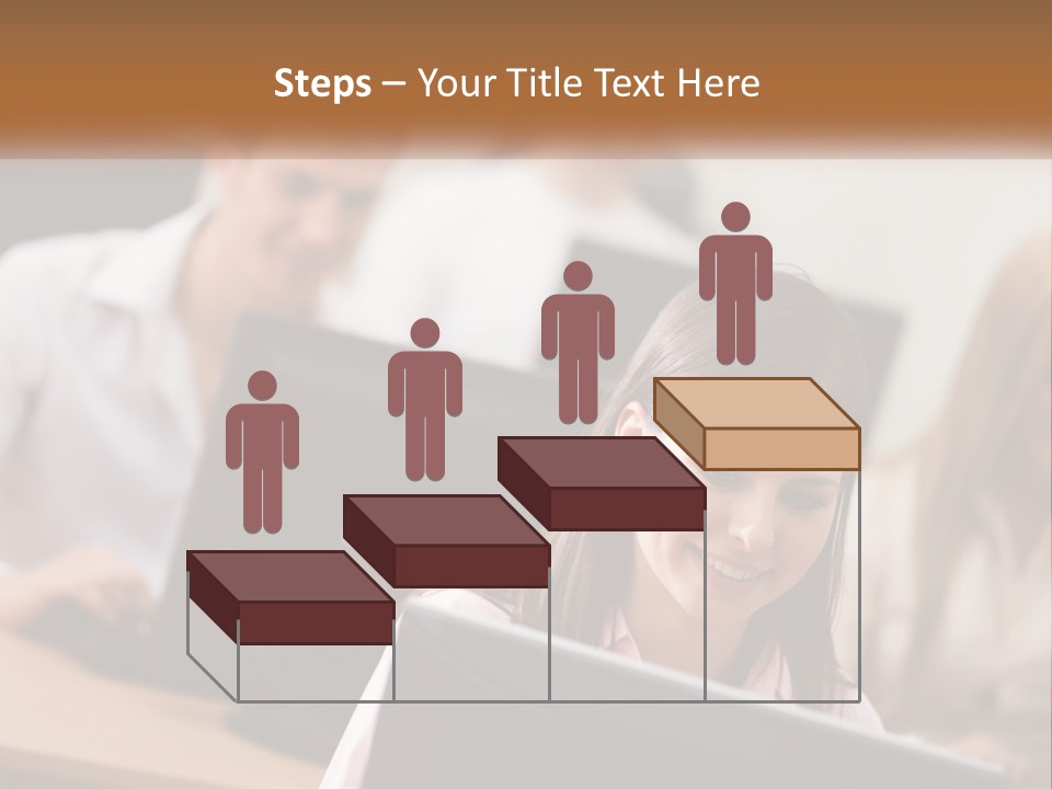 A Group Of People Working On Computers In An Office PowerPoint Template
