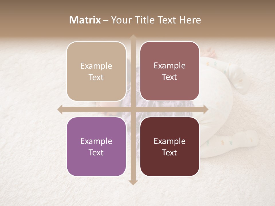 A Baby Is Sleeping On A White Carpet PowerPoint Template