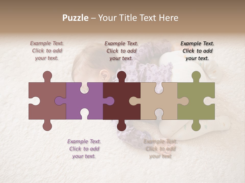 A Baby Is Sleeping On A White Carpet PowerPoint Template