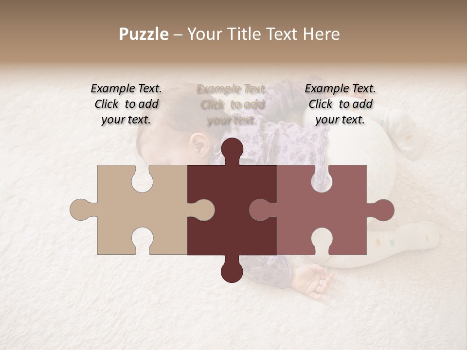 A Baby Is Sleeping On A White Carpet PowerPoint Template