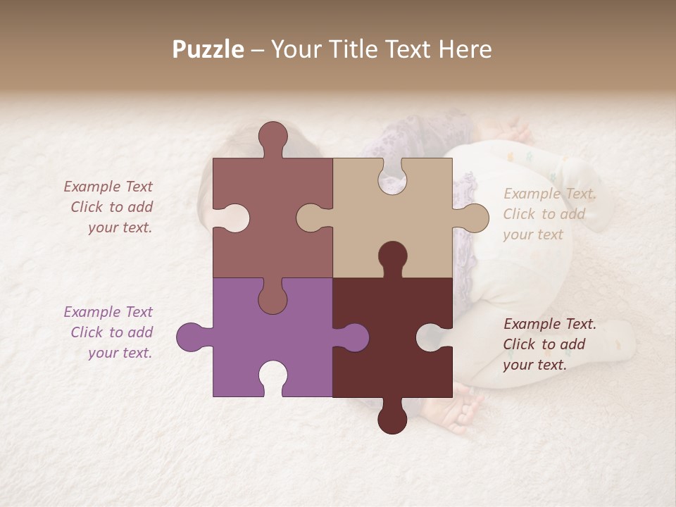 A Baby Is Sleeping On A White Carpet PowerPoint Template