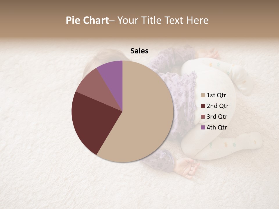 A Baby Is Sleeping On A White Carpet PowerPoint Template