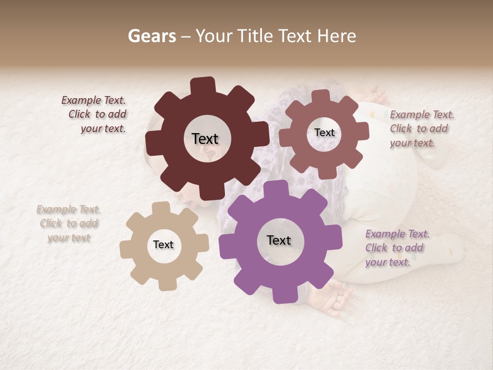 A Baby Is Sleeping On A White Carpet PowerPoint Template