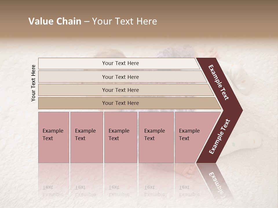 A Baby Is Sleeping On A White Carpet PowerPoint Template