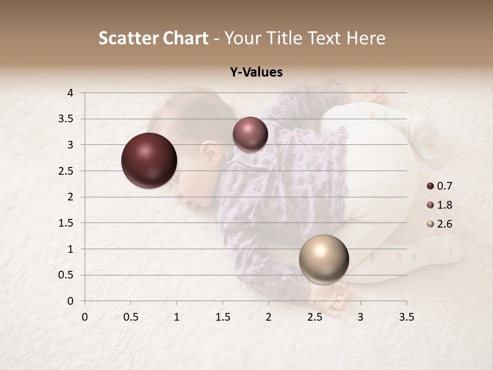 A Baby Is Sleeping On A White Carpet PowerPoint Template