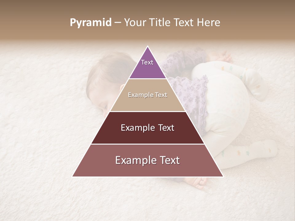 A Baby Is Sleeping On A White Carpet PowerPoint Template