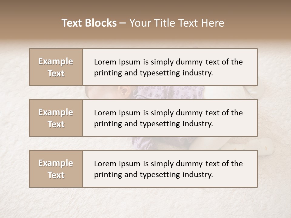 A Baby Is Sleeping On A White Carpet PowerPoint Template