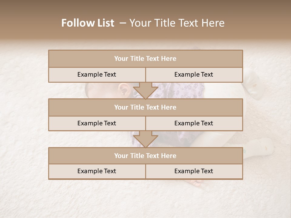 A Baby Is Sleeping On A White Carpet PowerPoint Template