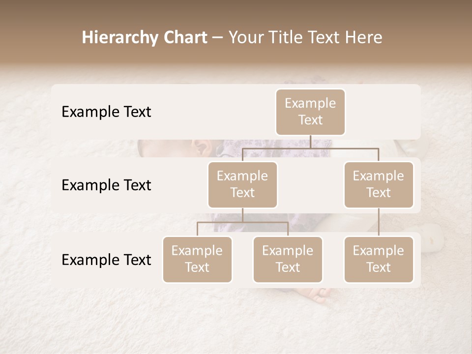 A Baby Is Sleeping On A White Carpet PowerPoint Template