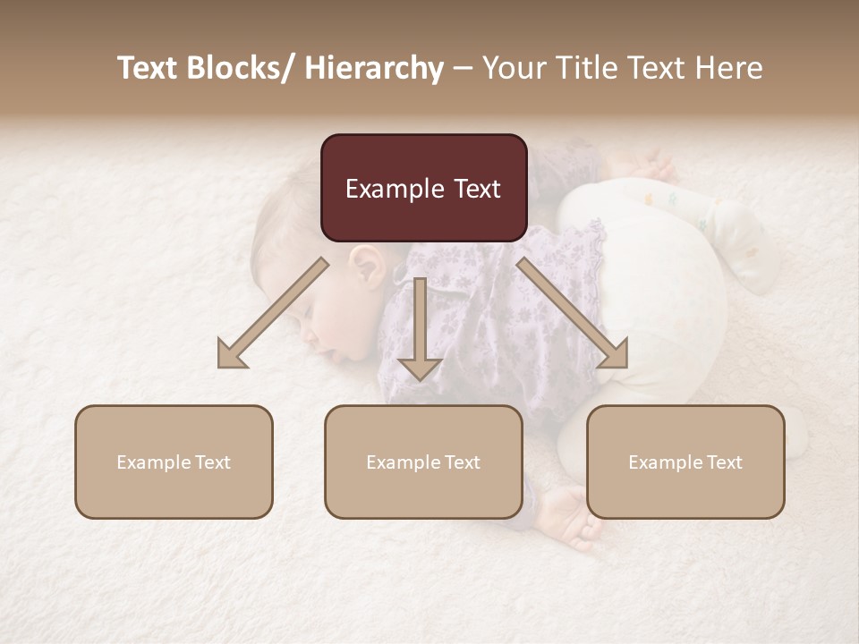 A Baby Is Sleeping On A White Carpet PowerPoint Template