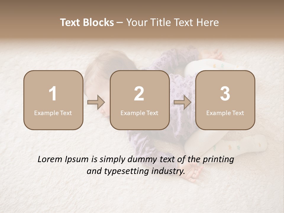 A Baby Is Sleeping On A White Carpet PowerPoint Template