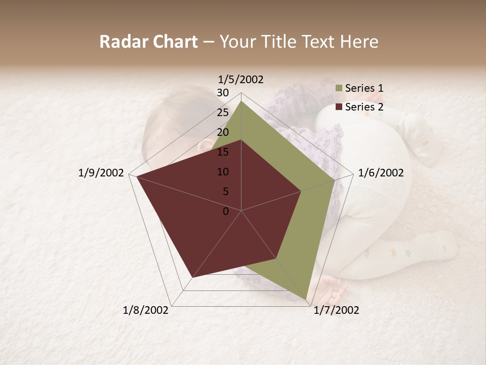 A Baby Is Sleeping On A White Carpet PowerPoint Template