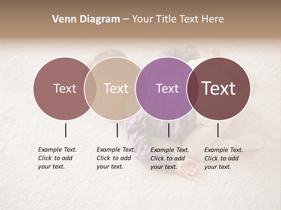 A Baby Is Sleeping On A White Carpet PowerPoint Template