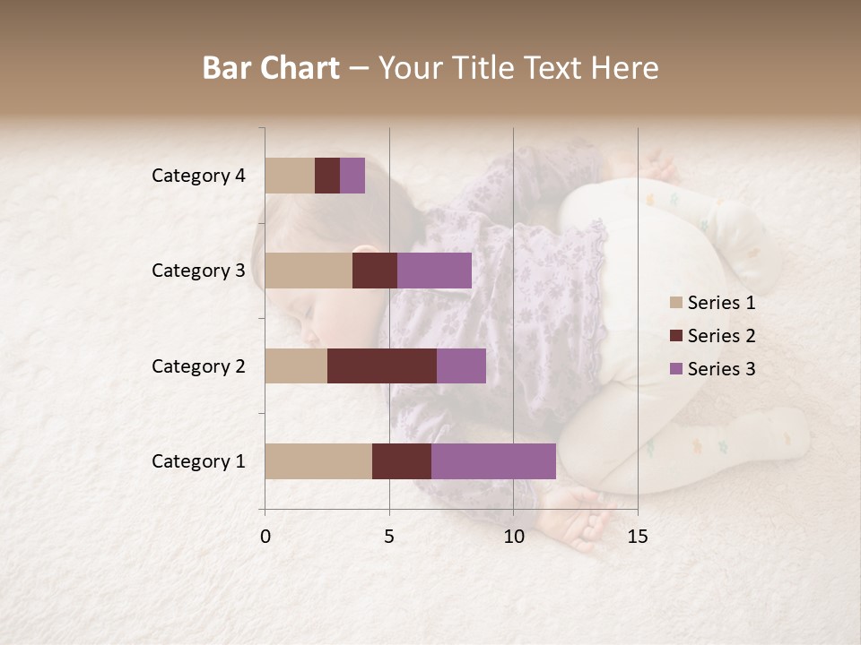 A Baby Is Sleeping On A White Carpet PowerPoint Template