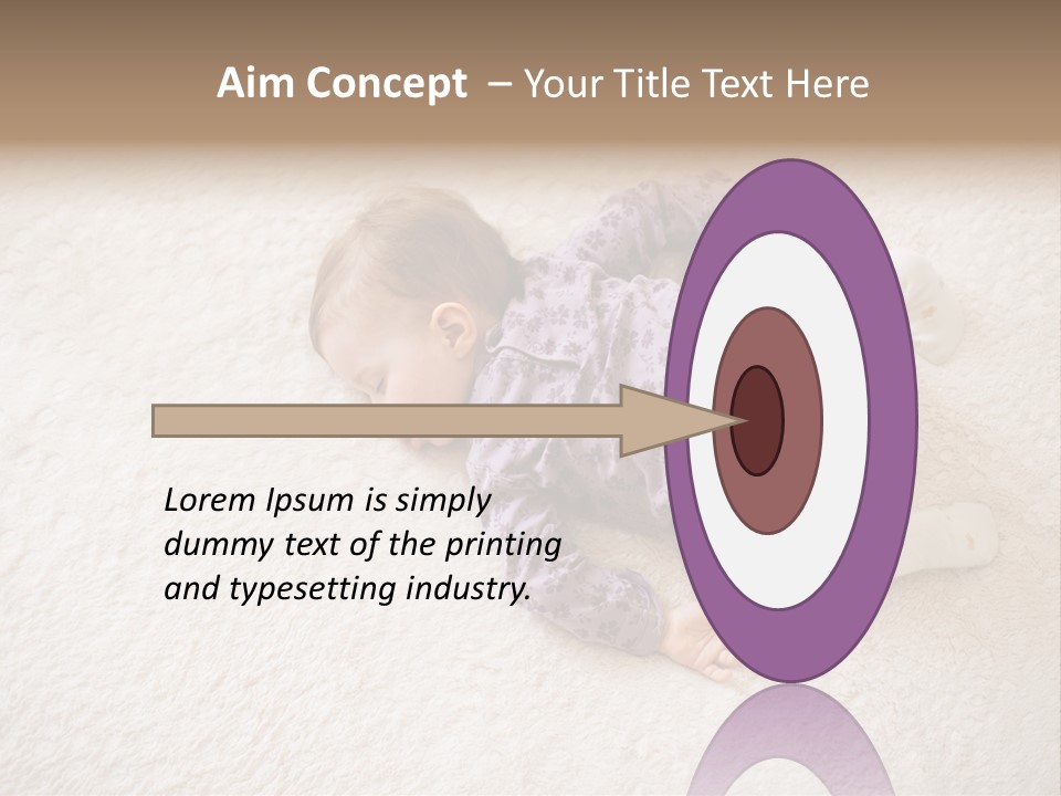 A Baby Is Sleeping On A White Carpet PowerPoint Template
