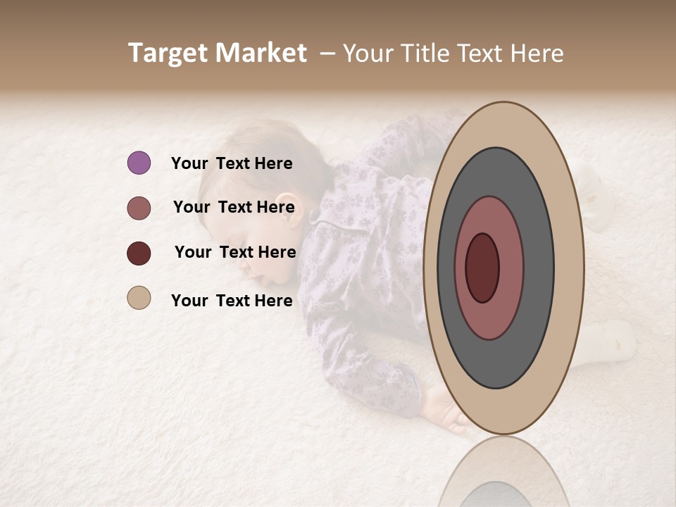 A Baby Is Sleeping On A White Carpet PowerPoint Template