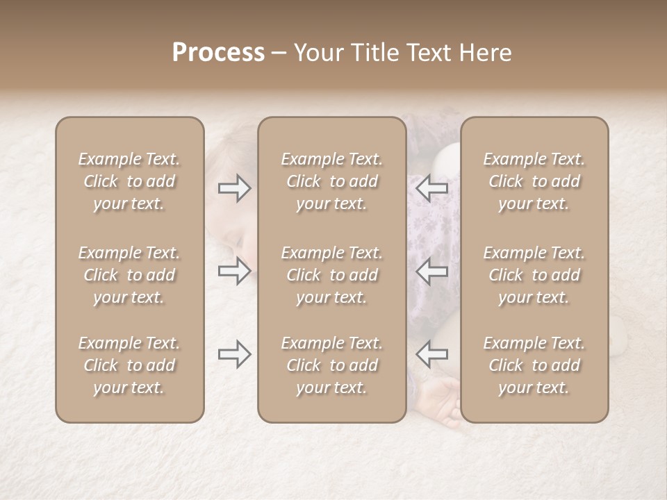 A Baby Is Sleeping On A White Carpet PowerPoint Template