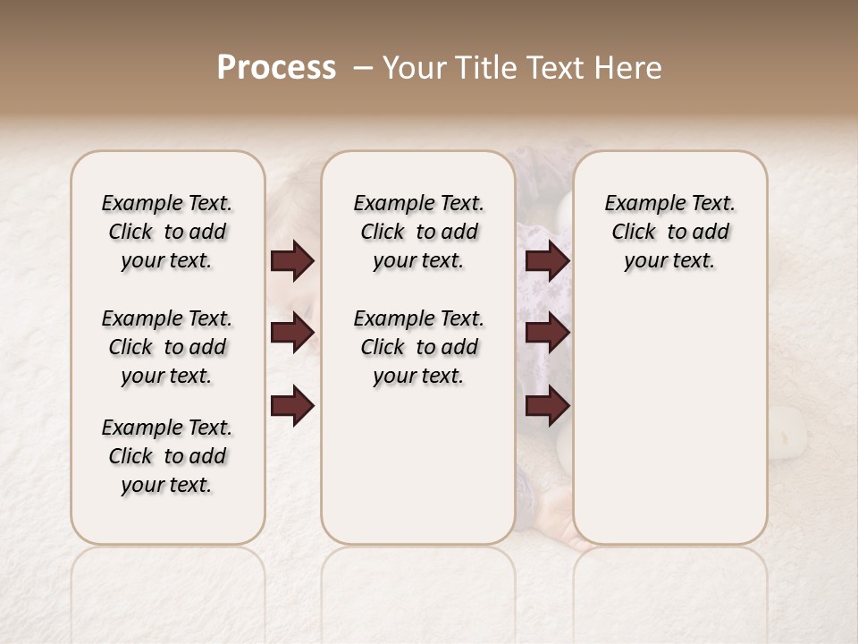 A Baby Is Sleeping On A White Carpet PowerPoint Template