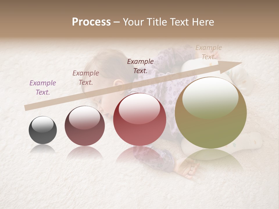 A Baby Is Sleeping On A White Carpet PowerPoint Template