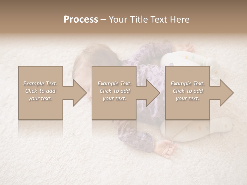 A Baby Is Sleeping On A White Carpet PowerPoint Template