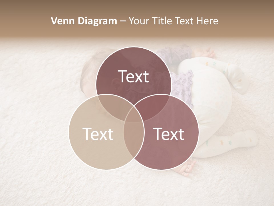 A Baby Is Sleeping On A White Carpet PowerPoint Template