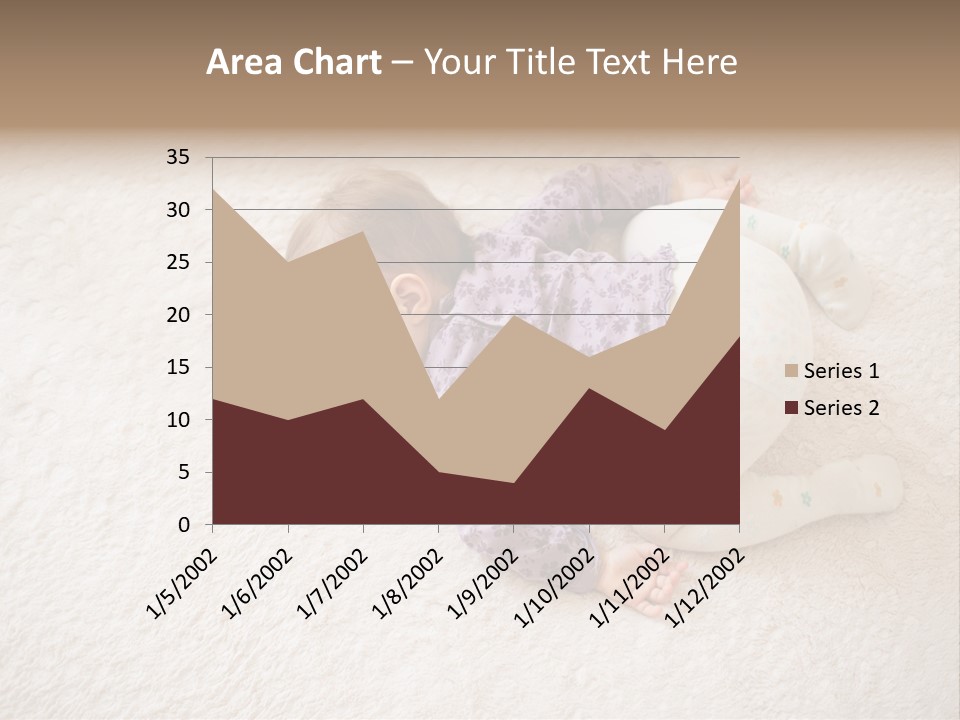 A Baby Is Sleeping On A White Carpet PowerPoint Template