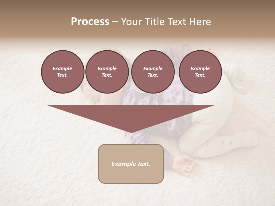A Baby Is Sleeping On A White Carpet PowerPoint Template