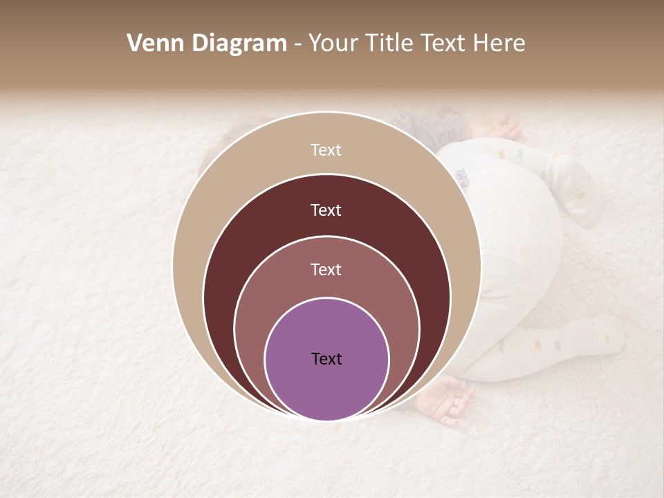 A Baby Is Sleeping On A White Carpet PowerPoint Template
