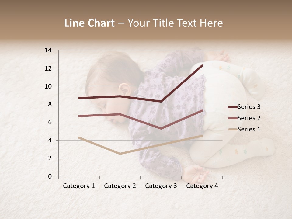 A Baby Is Sleeping On A White Carpet PowerPoint Template