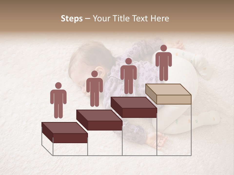 A Baby Is Sleeping On A White Carpet PowerPoint Template