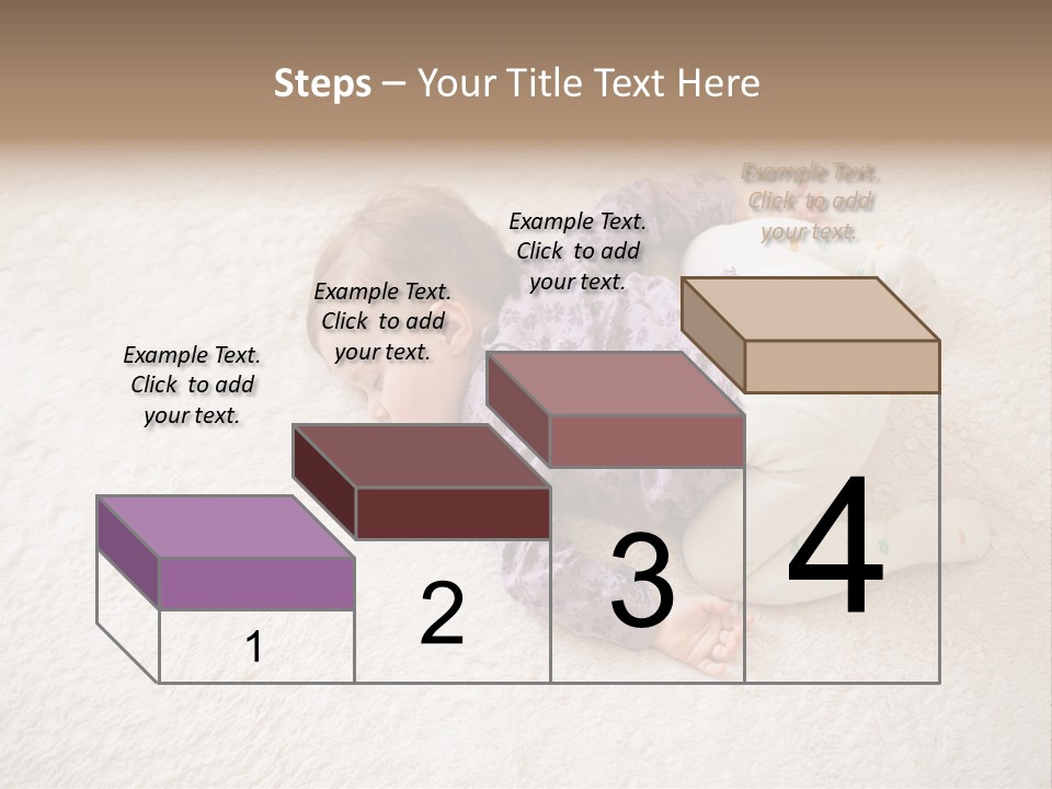 A Baby Is Sleeping On A White Carpet PowerPoint Template