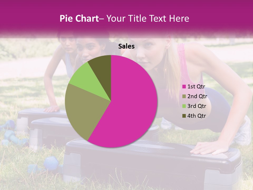 A Group Of Women Doing Push Ups In A Park PowerPoint Template