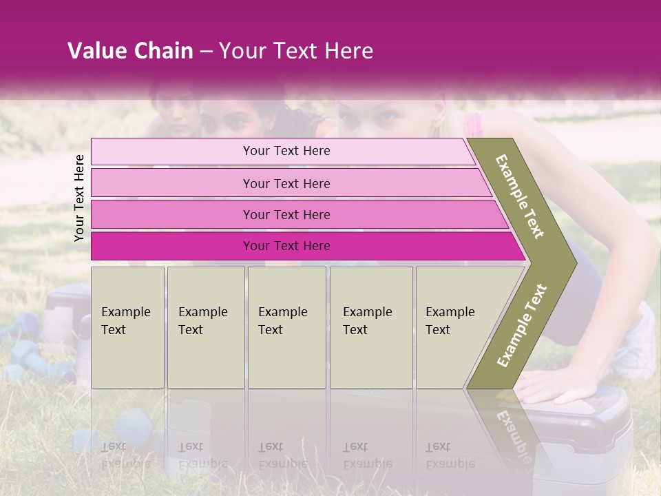 A Group Of Women Doing Push Ups In A Park PowerPoint Template