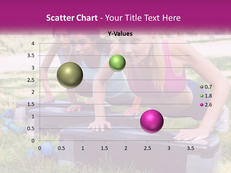 A Group Of Women Doing Push Ups In A Park PowerPoint Template