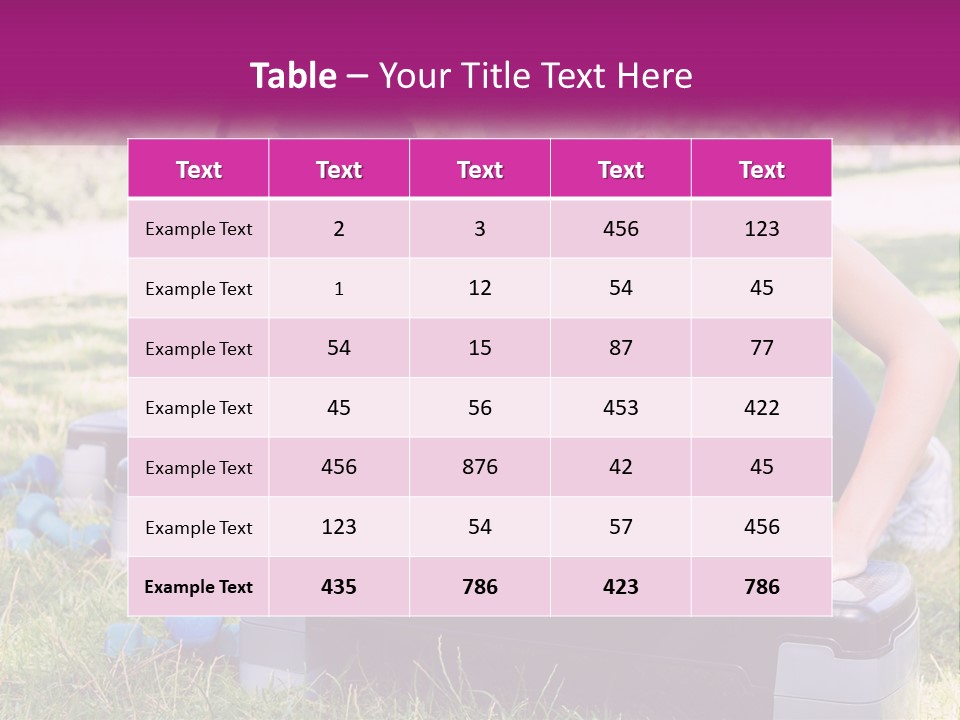 A Group Of Women Doing Push Ups In A Park PowerPoint Template