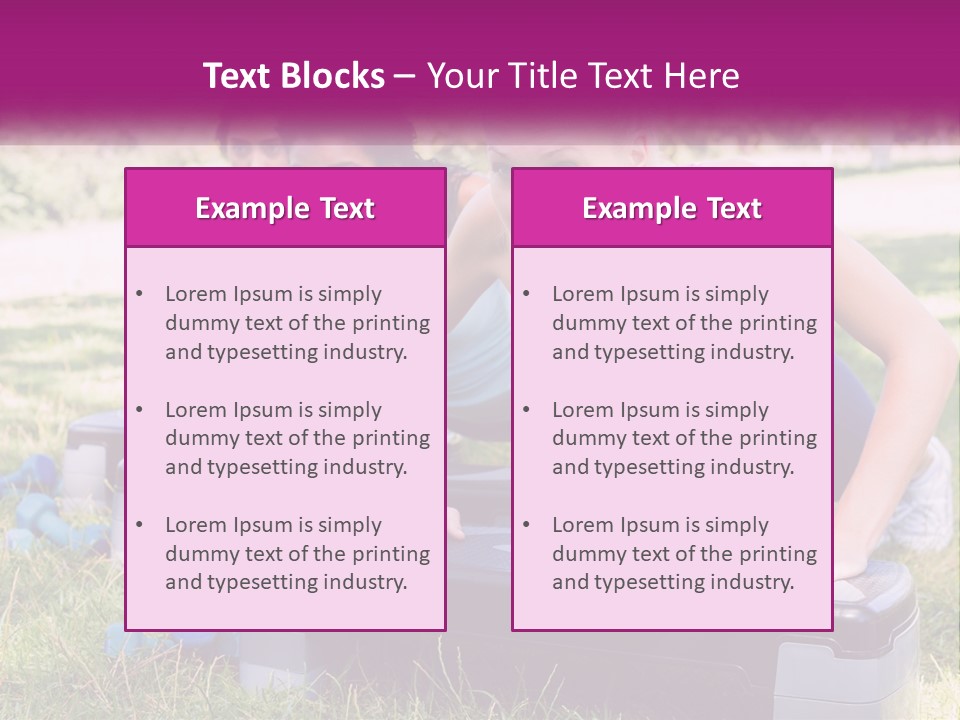 A Group Of Women Doing Push Ups In A Park PowerPoint Template