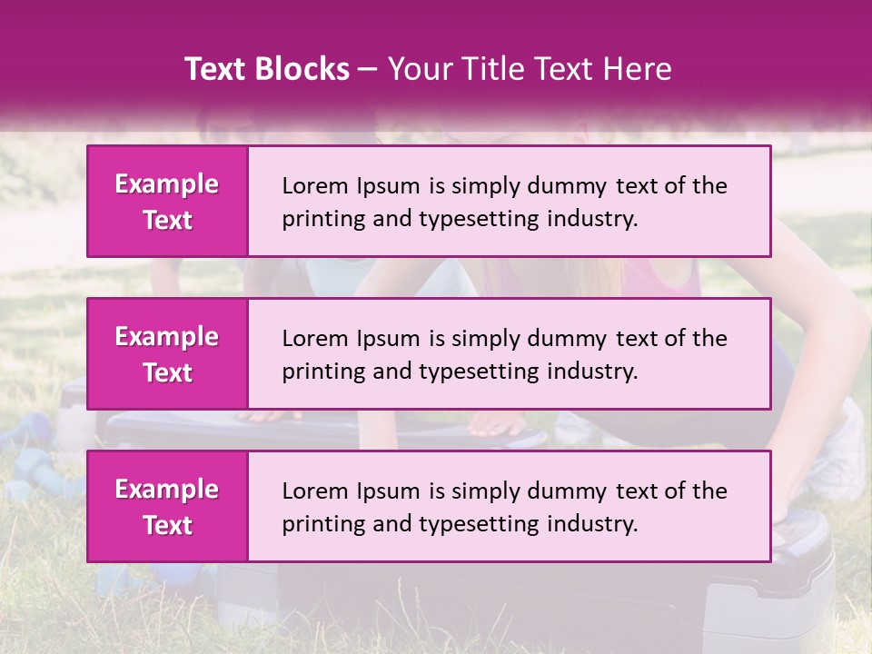 A Group Of Women Doing Push Ups In A Park PowerPoint Template