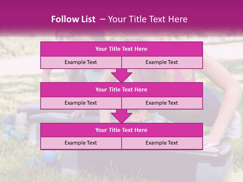 A Group Of Women Doing Push Ups In A Park PowerPoint Template