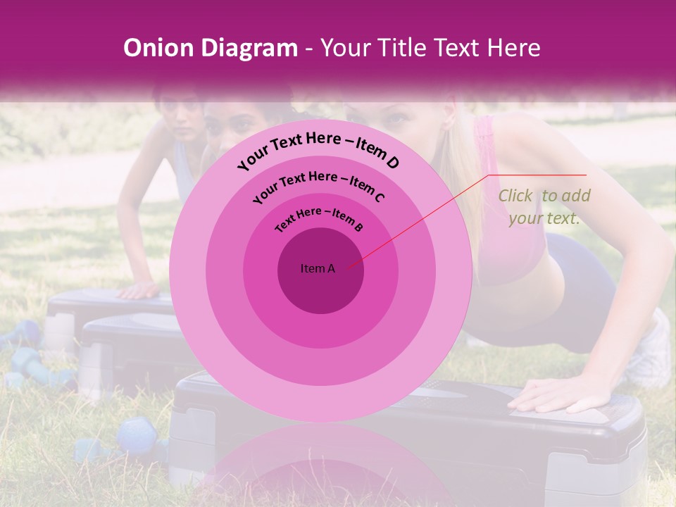A Group Of Women Doing Push Ups In A Park PowerPoint Template