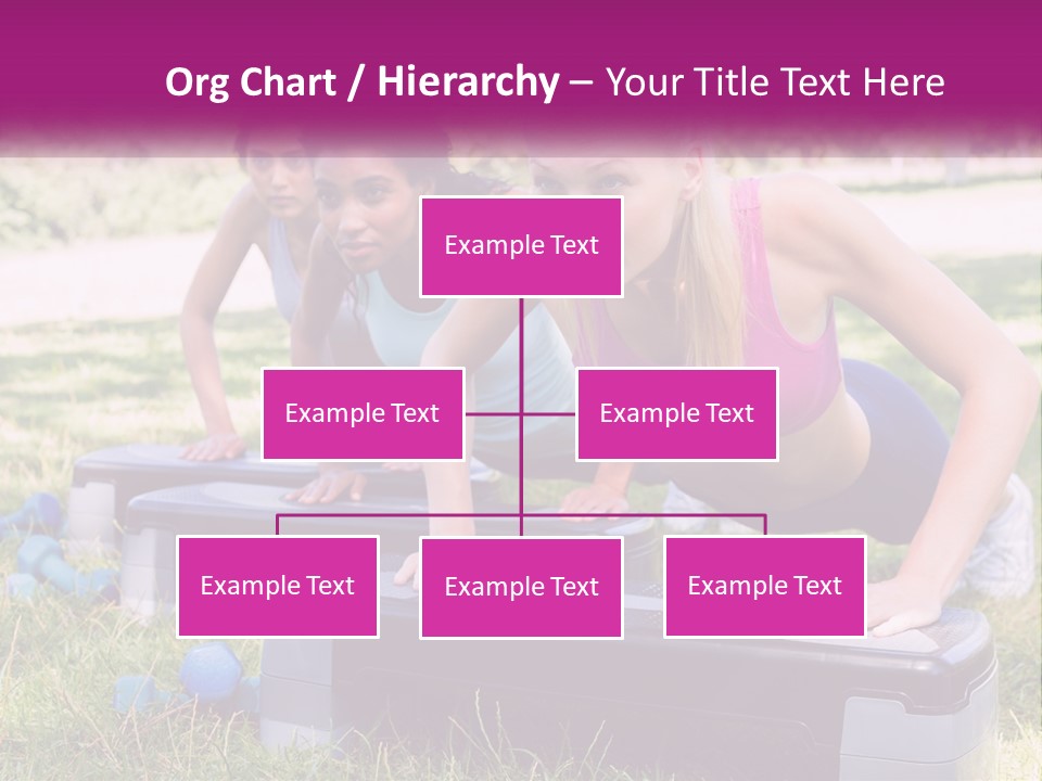 A Group Of Women Doing Push Ups In A Park PowerPoint Template