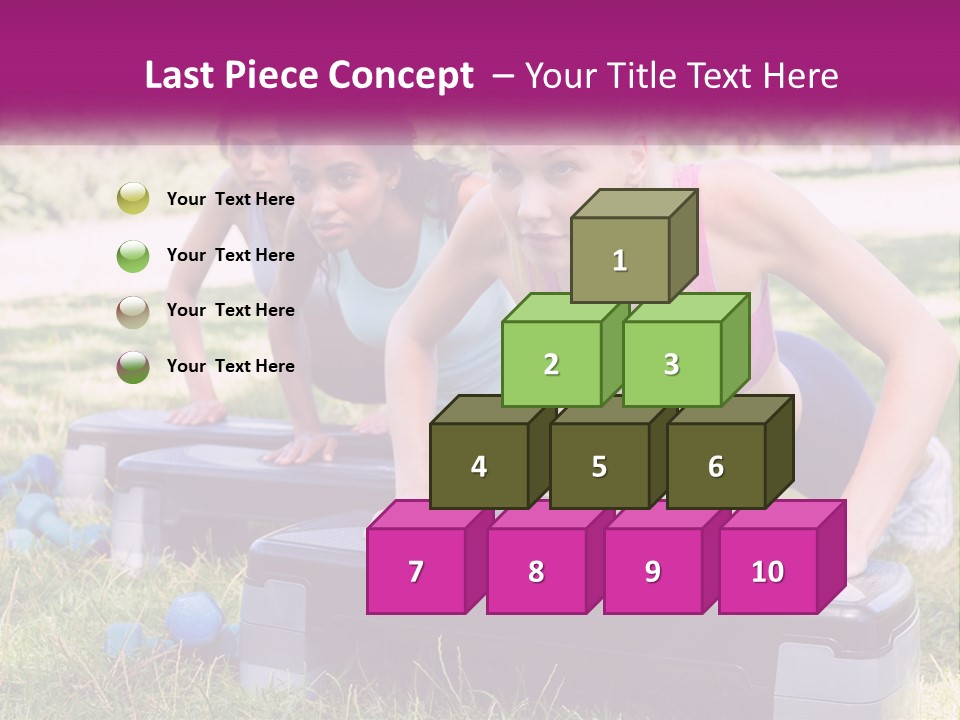 A Group Of Women Doing Push Ups In A Park PowerPoint Template