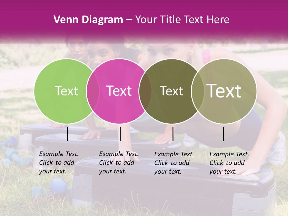 A Group Of Women Doing Push Ups In A Park PowerPoint Template