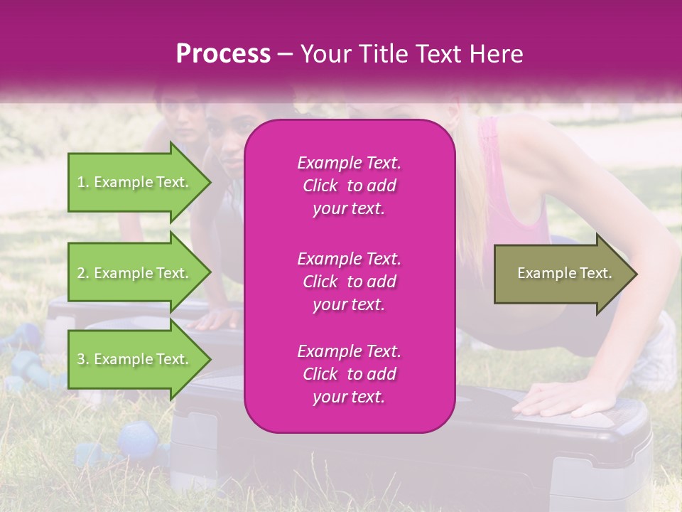 A Group Of Women Doing Push Ups In A Park PowerPoint Template