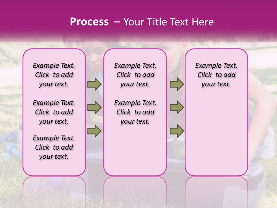 A Group Of Women Doing Push Ups In A Park PowerPoint Template