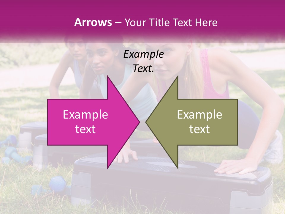 A Group Of Women Doing Push Ups In A Park PowerPoint Template