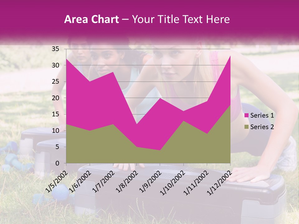 A Group Of Women Doing Push Ups In A Park PowerPoint Template